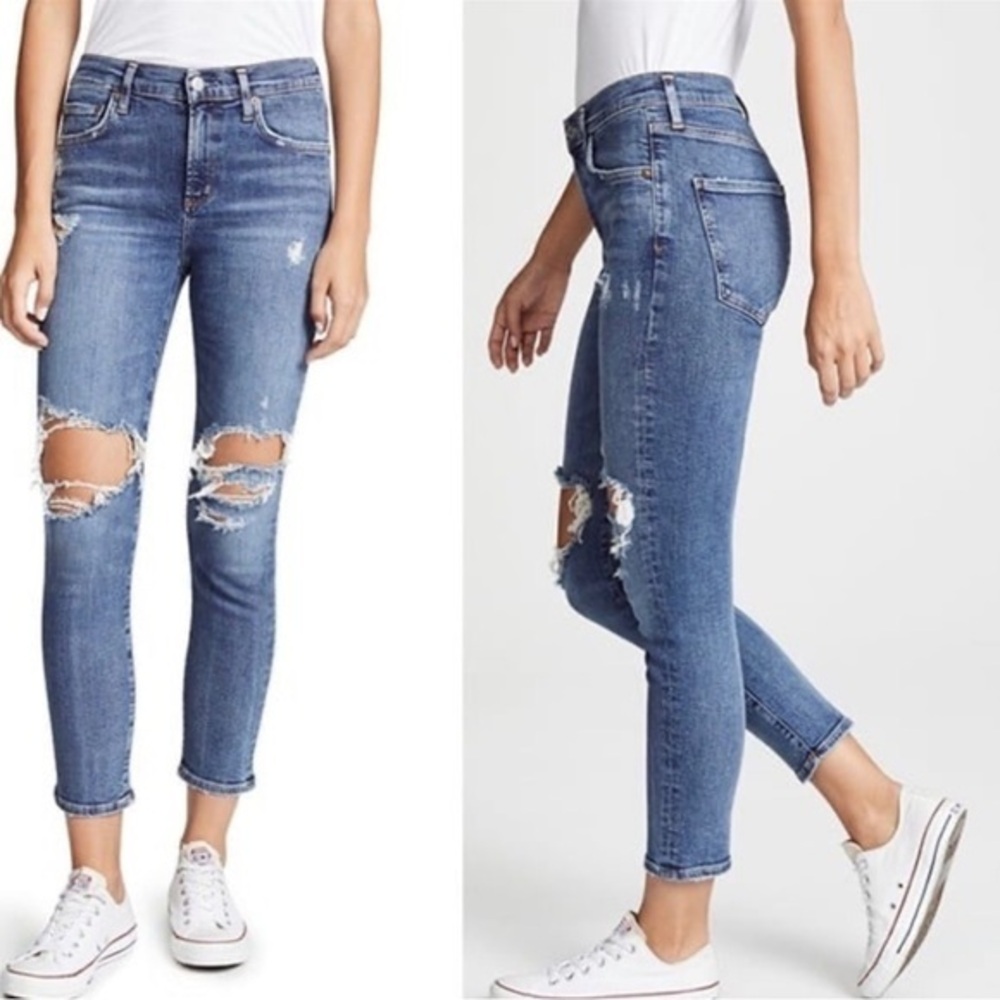 AGOLDE Sophie High Rise Skinny Distressed Jeans Size 27